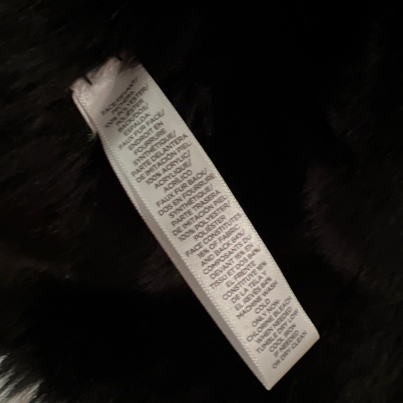 Loft Vest Womens Extra Small Black Faux Suede Faux Fur Open Front Comfort - Picture 3 of 5